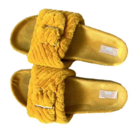 DR. Scholls faux furry slip on slides - Picture 3 of 5